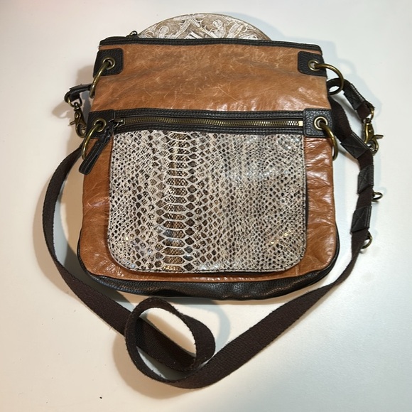 THE SAK LEATHER ANIMAL PRINT LEATHER CROSSBODY BAG - Picture 3 of 12